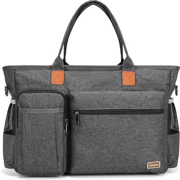 Laptop Tote Bag, Middle Size Computer Messenger Teacher Bag with 15.6'' Padded L - Picture 1 of 6